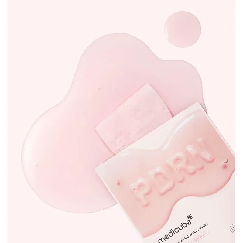 medicube PDRN Pink Vita Coating Mask – skaistinanti ir stangrinanti veido kaukė su PDRN 3