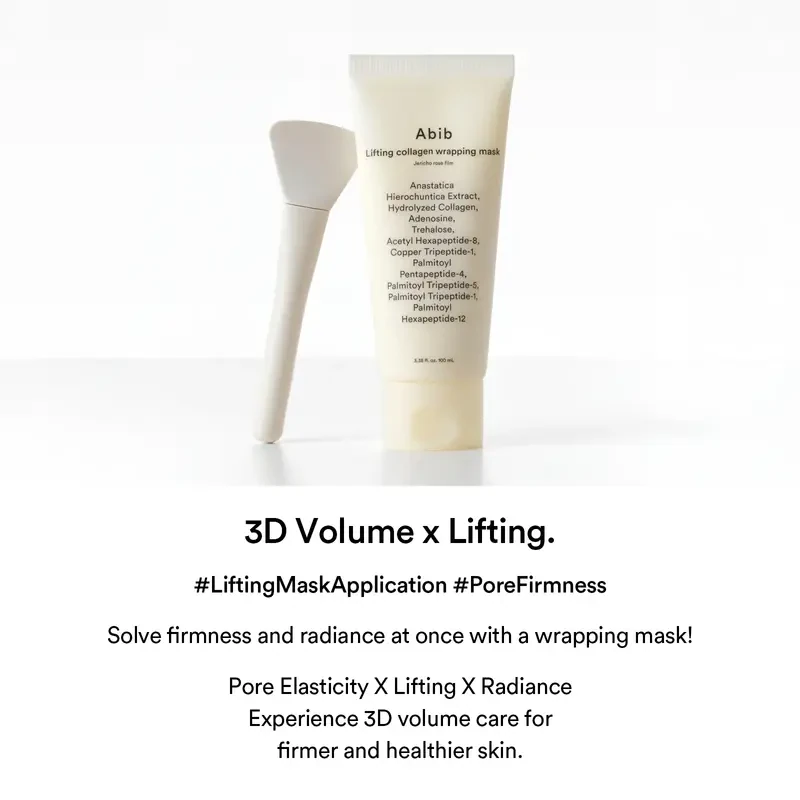 Abib Lifting Collagen Wrapping Mask Jericho Rose Film – stangrinanti veido kaukė su kolagenu 1