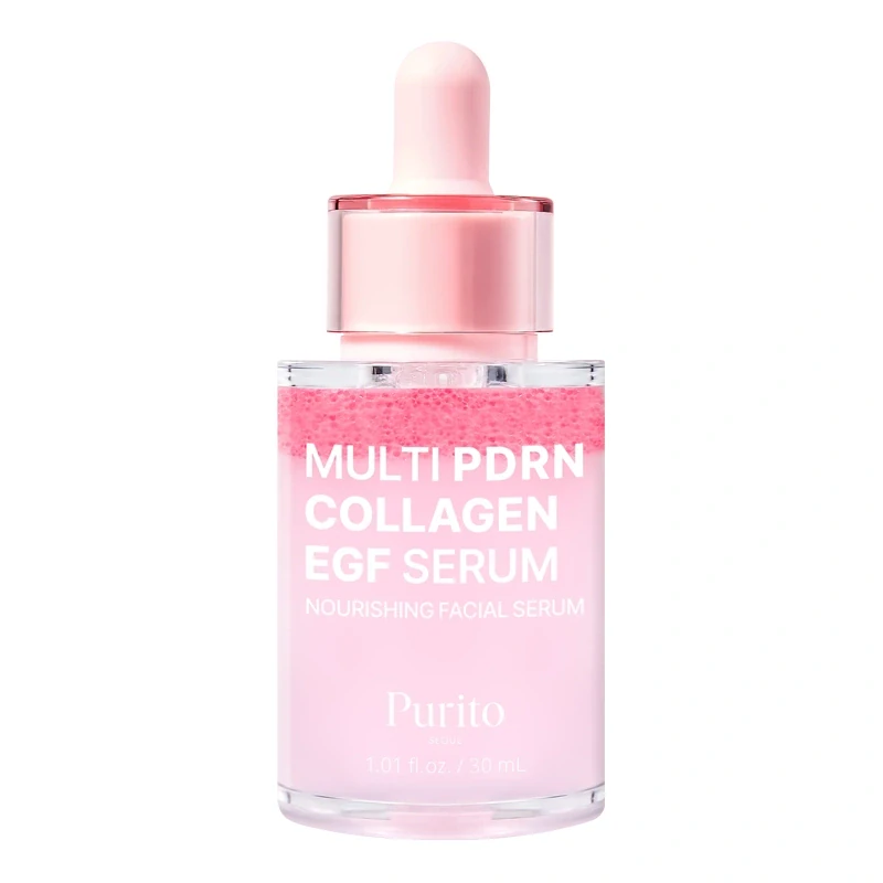 Purito Seoul Multi PDRN Collagen EGF serum, 30 ml. – stangrinantis veido serumas su PDRN, EGF ir kolagenu