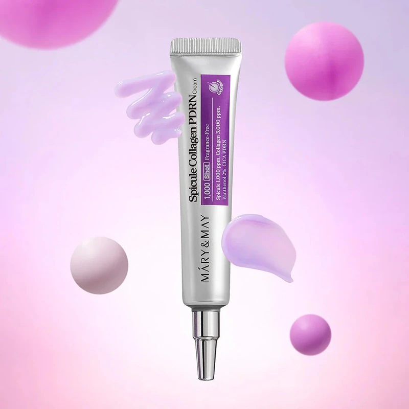 Mary&May Spicule Collagen PDRN Cream, 15g. – veido kremas su kolagenu ir mikroadatomis 1