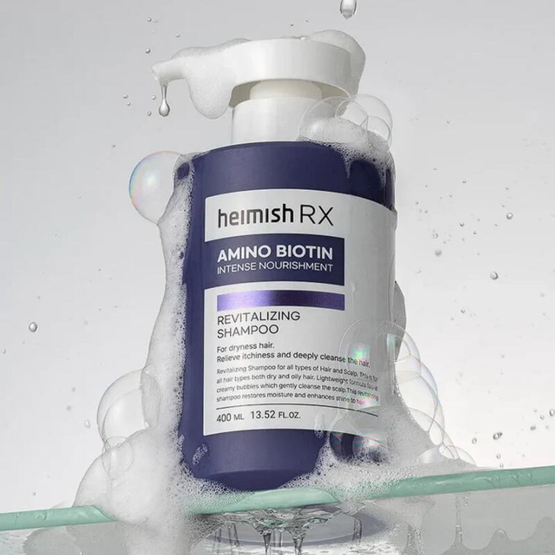 heimish RX Amino Biotin Revitalizing Shampoo – šampūnas su biotinu