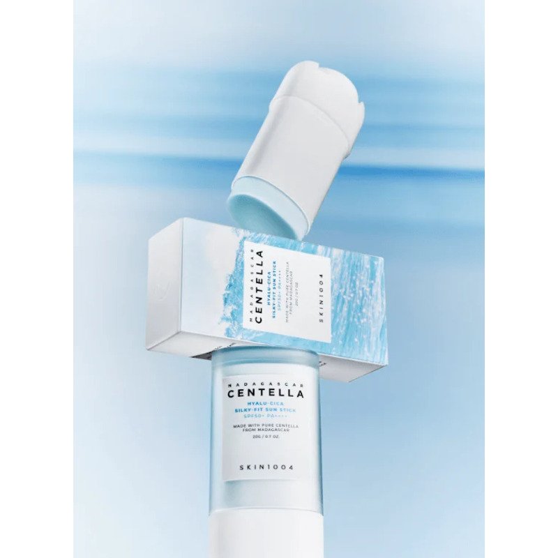 SKIN1004 Madagascar Centella Hyalu-Cica Silky Fit Sun Stick SPF50 PA++++ – apsauginis pieštukas nuo saulės