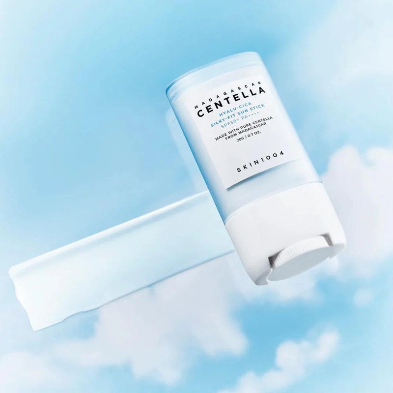 SKIN1004 Madagascar Centella Hyalu-Cica Silky Fit Sun Stick SPF50 PA++++ – apsauginis pieštukas nuo saulės