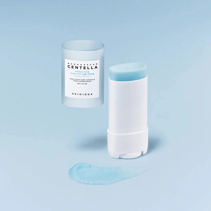 SKIN1004 Madagascar Centella Hyalu-Cica Silky Fit Sun Stick SPF50 PA++++ – apsauginis pieštukas nuo saulės