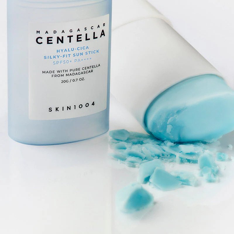 SKIN1004 Madagascar Centella Hyalu-Cica Silky Fit Sun Stick SPF50 PA++++ – apsauginis pieštukas nuo saulės