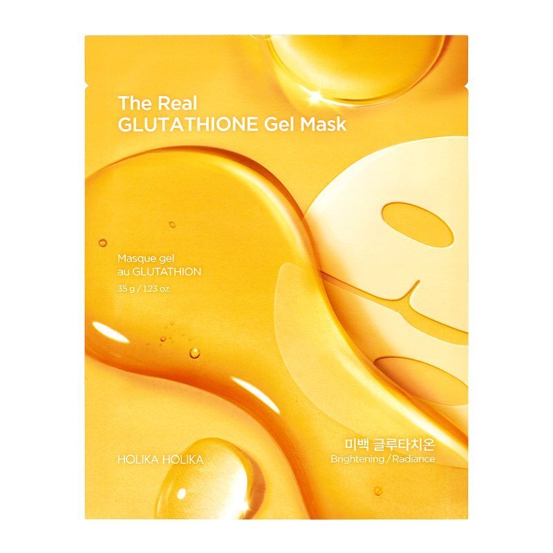 Holika Holika The Real Real Glutathione Gel Mask – šviesinamoji hidrogelio veido kaukė