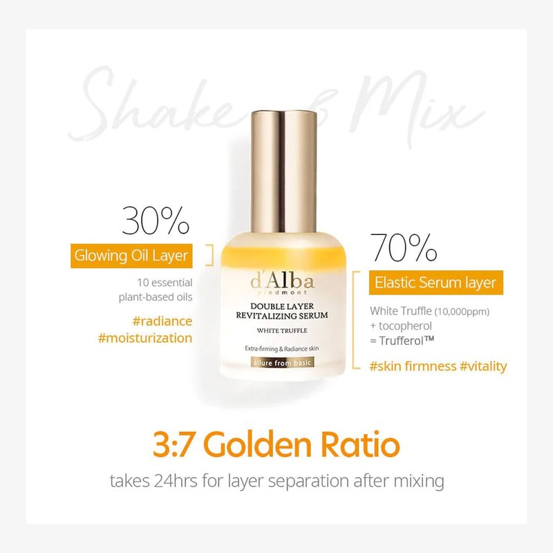 dAlba White Truffle Double Layer Revitalizing Serum – prabangus serumas su baltųjų triufelių ekstraktu 2