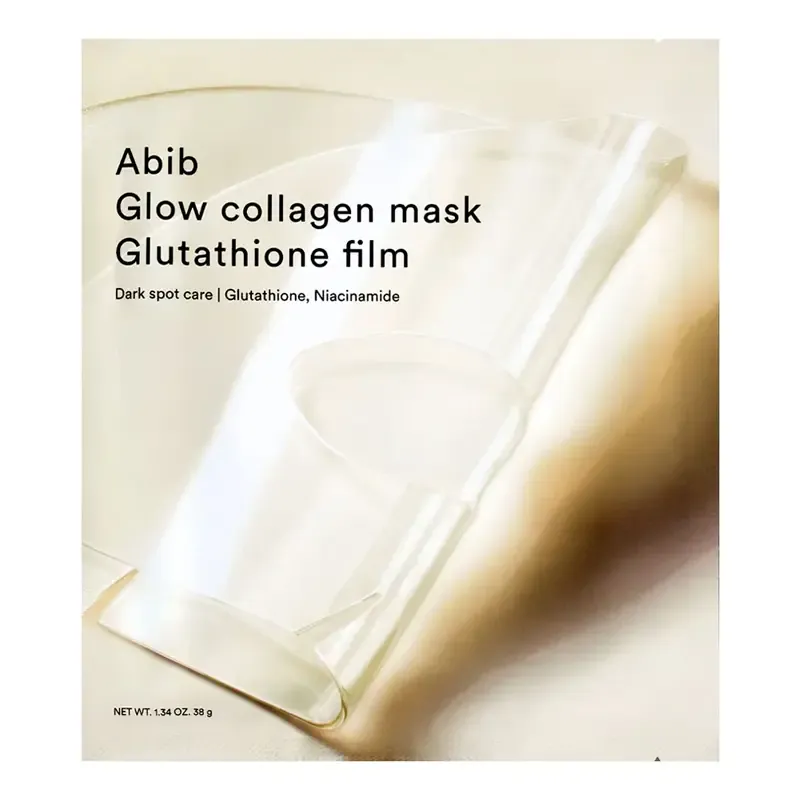 Abib Glow Collagen Mask Glutathione Film – šviesinamoji veido kaukė