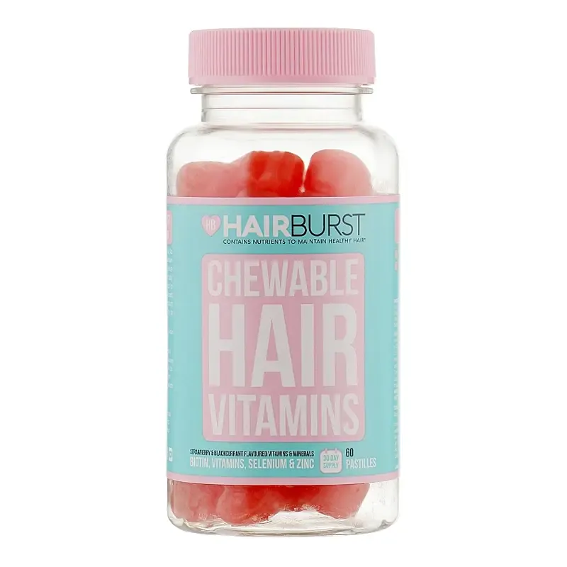HAIRBURST Chewable Hair Vitamins – maisto papildas nuo plaukų slinkimo (60 kapsulių)