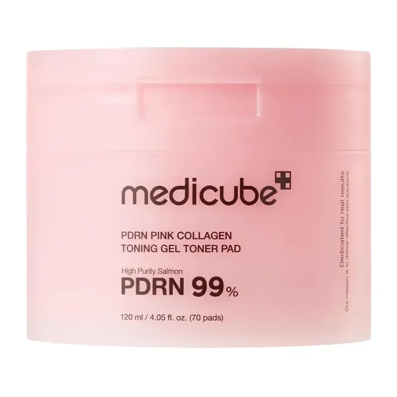 medicube PDRN Pink Collagen Toning Gel Toner Pad – toniko padeliai su PDRN ir kolagenu