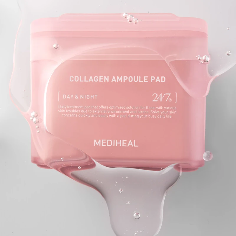 MEDIHEAL Collagen Ampoule Pad – stangrinamieji tonerio padeliai su kolagenu 2