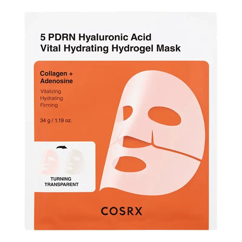 CosRX 5 PDRN Hyaluronic Acid Vital Hydrating Hydrogel Mask – intensyviai drėkinanti hidrogelio kaukė