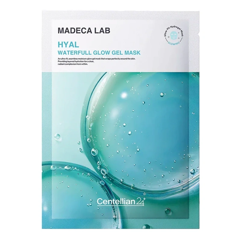 Centellian24  Madeca LAB Hyal Waterfull Glow Gel Mask, 1 vnt. – intensyviai drėkinanti hidrogelio kaukė 