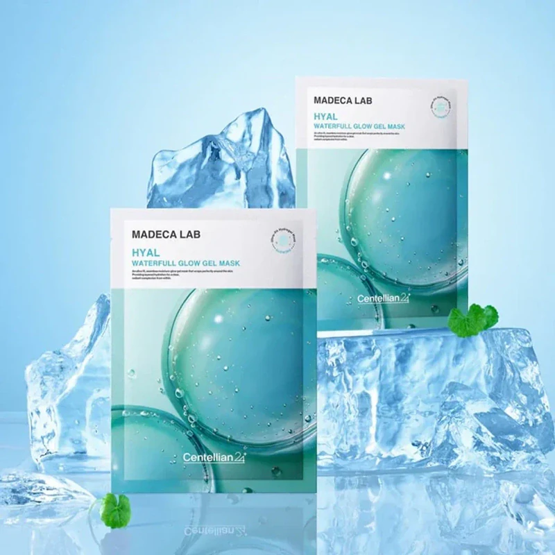 Centellian24  Madeca LAB Hyal Waterfull Glow Gel Mask, 1 vnt. – intensyviai drėkinanti hidrogelio kaukė  2