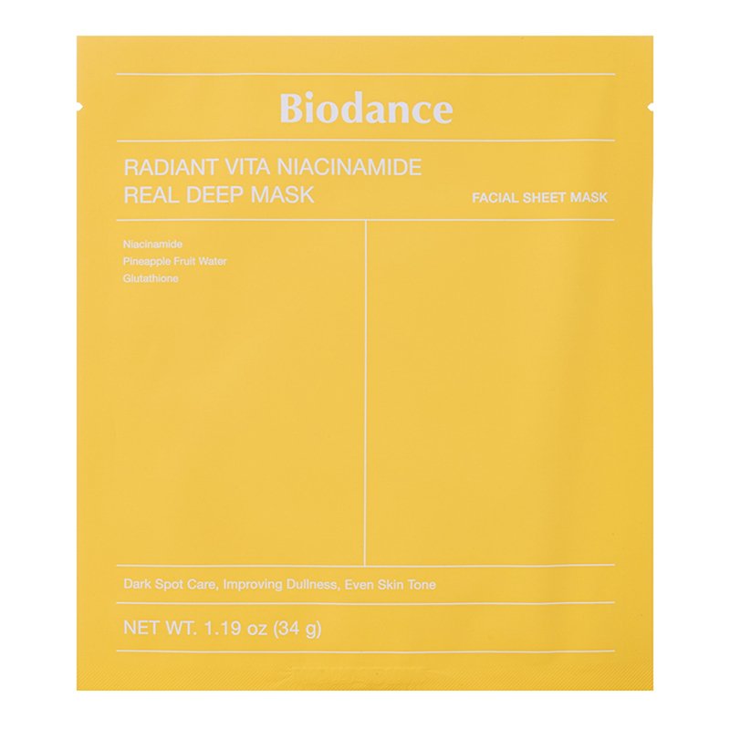 Biodance Radiant Vita Niacinamide Real Deep Mask – šviesinamoji hidrogelio veido kaukė