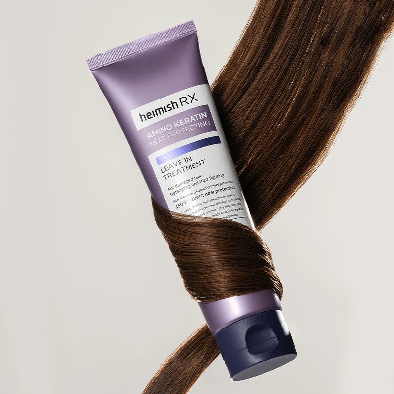 heimish RX Amino Amino Keratin Heat Protecting Leave‑In Treatment – priemonė sauganti plaukus nuo karščio