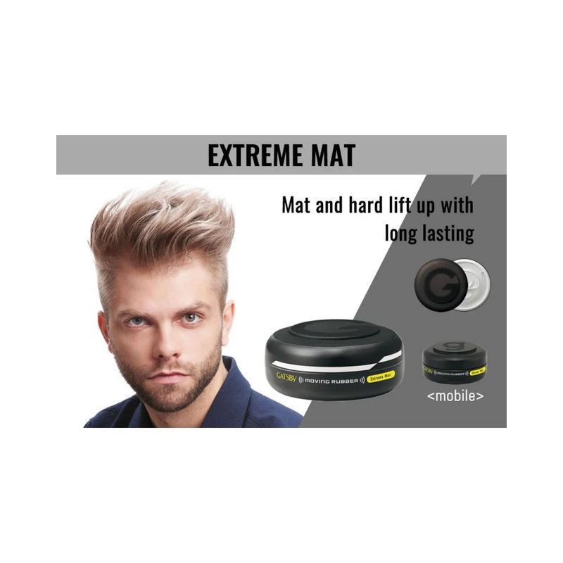 Gatsby Moving Rubber Extreme Mat – plaukų formavimo vaškas 2