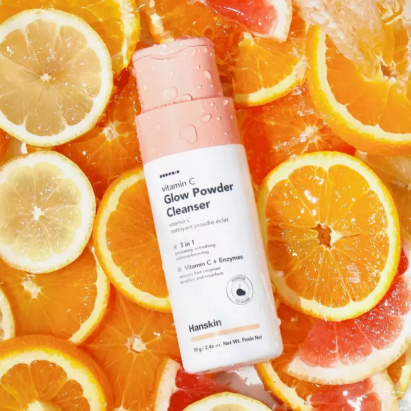 Hanskin Vitamin C Glow Powder Cleanser – enziminis veido prausiklis 2