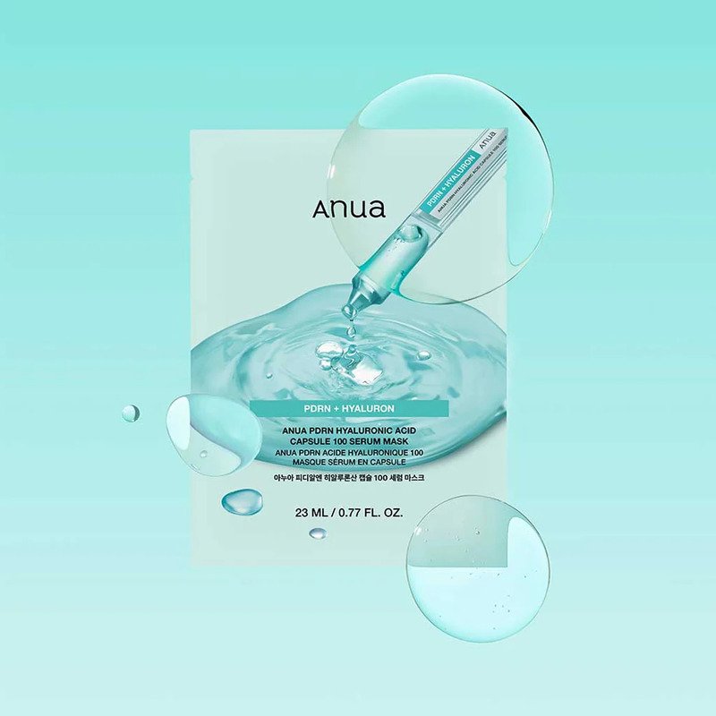 Anua PDRN Hyaluronic Acid Capsule 100 Serum Mask – drėkinamoji veido kaukė 2