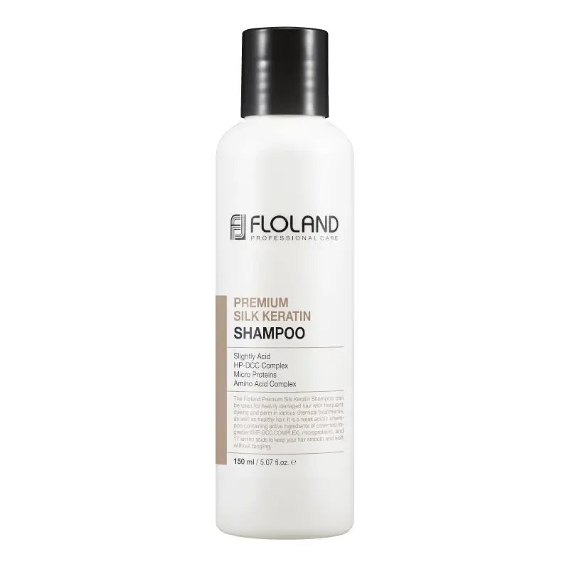FLOLAND Premium Silk Keratin Shampoo – plaukų šampūnas su keratinu