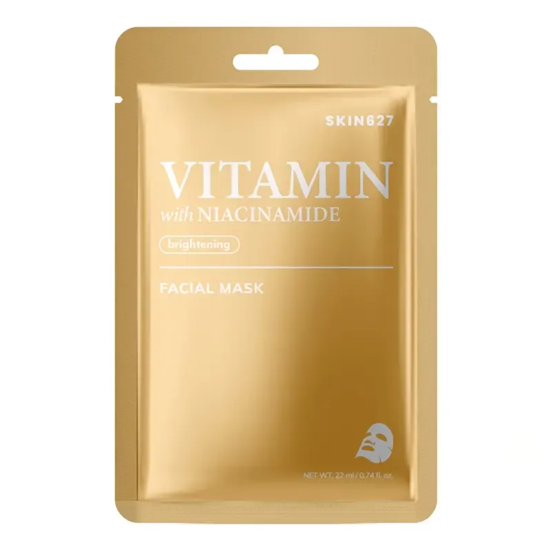 SKIN627 VITAMIN with NIACINAMIDE – šviesinamoji veido kaukė su niacinamidu