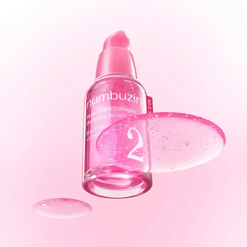 numbuzin No.2 Rose PDRN Collagen Plumping Serum, 30 ml – putlinantis ir stangrinantis serumas su PDRN 3