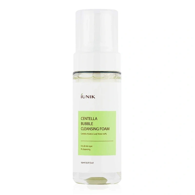 iUNIK Centella Bubble Cleansing Foam, 150 ml. – švelnios valomosios putos su centelėmis