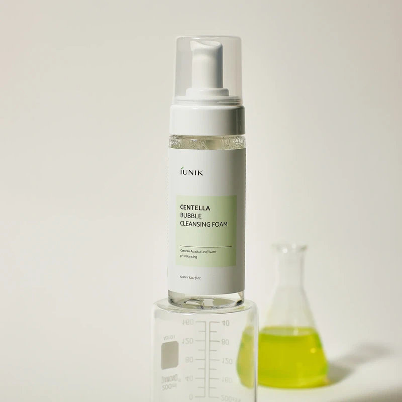 iUNIK Centella Bubble Cleansing Foam, 150 ml. – švelnios valomosios putos su centelėmis 1