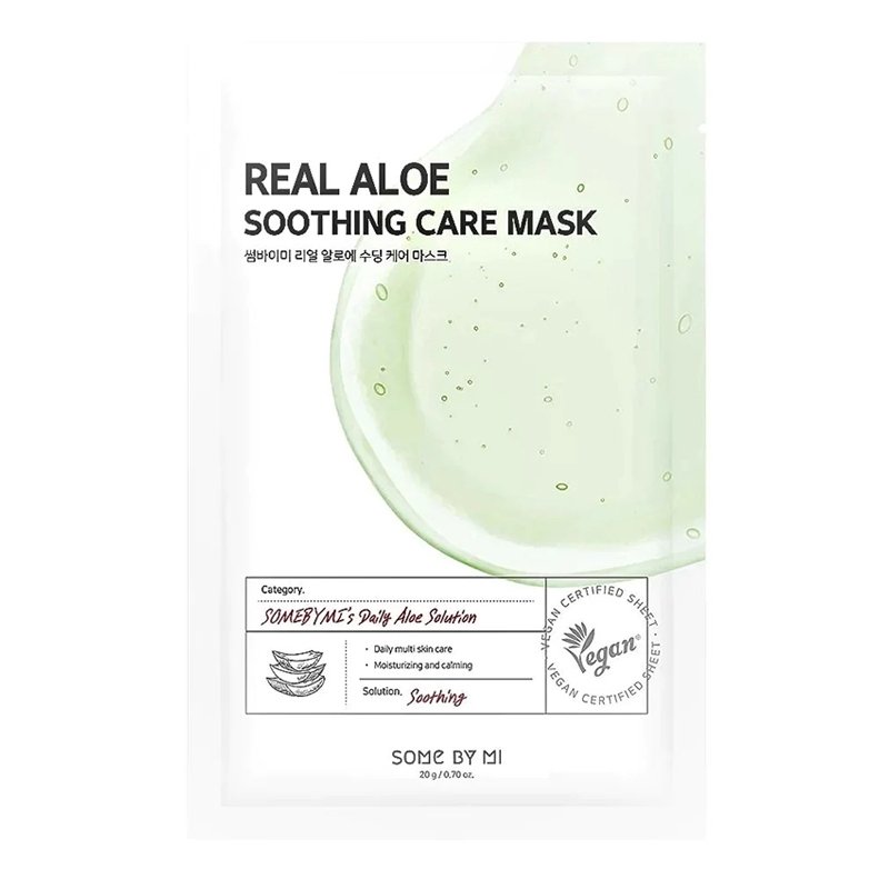 Some By Mi Real Aloe Soothing Care Mask – raminamoji veido kaukė