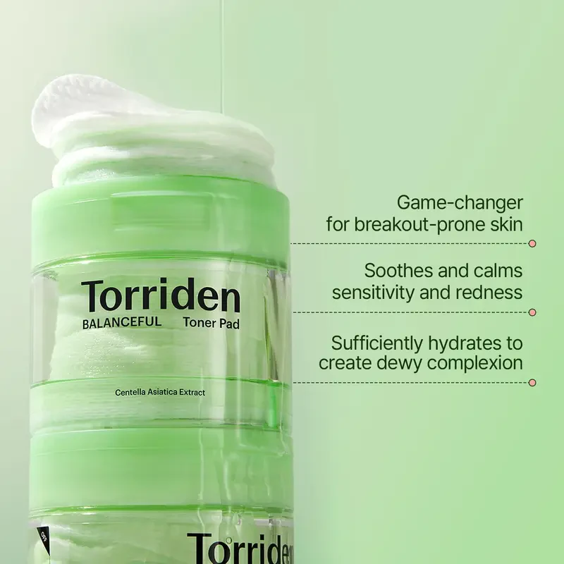 Torriden BALANCEFUL Toner Pad – tonizuojantys veido padeliai 3