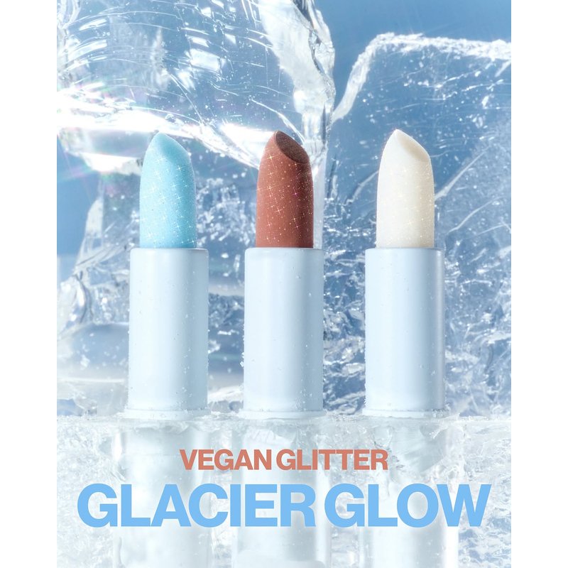 Unleashia Glacier Vegan Lip Balm Nude Bluff – lūpų balzamas su blizgučiais 2