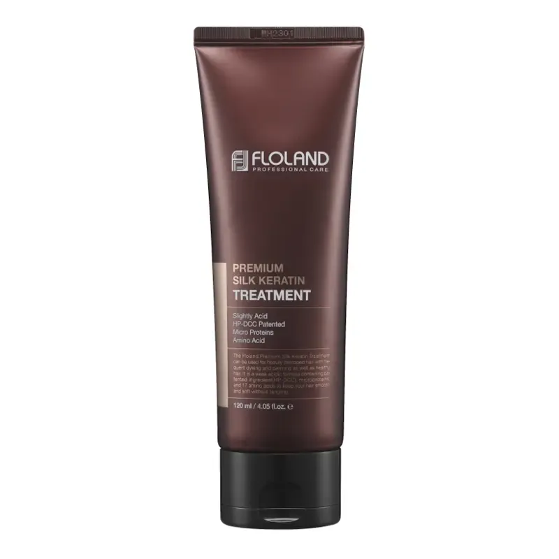 FLOLAND Premium Silk Keratin Treatment – intensyvus balzamas su keratinu pažeistiems plaukams