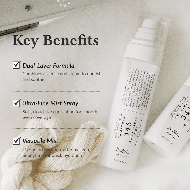 Dr. Althea 345 Relief Cream Mist – drėkinamoji veido dulksna  3