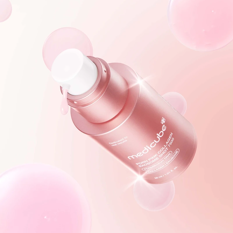 medicube PDRN Pink Collagen Exosome Shot Serum 7500, 50 ml. – stangrinantis serumas su PDRN ir kolagenu 1