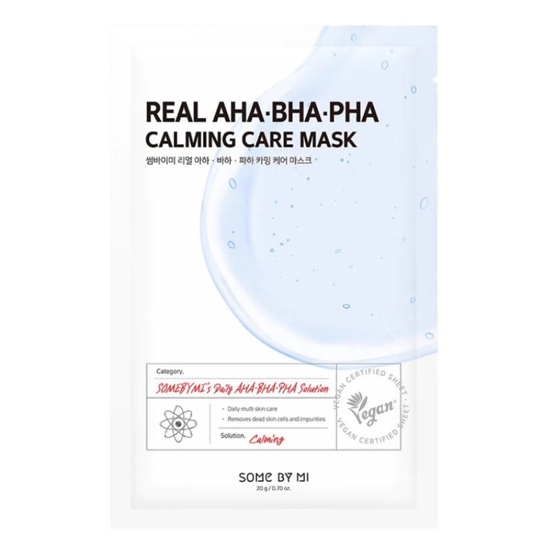 Some By Mi Real AHA BHA PHA Calming Care Mask – šveičiamoji veido kaukė