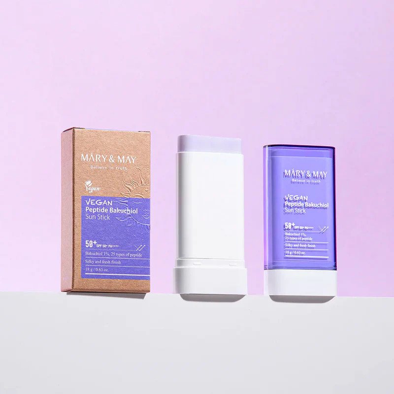 Mary May Vegan Peptide Bakuchiol Sun Stick SPF50+ PA++++ – apsauginis pieštukas nuo saulės 1