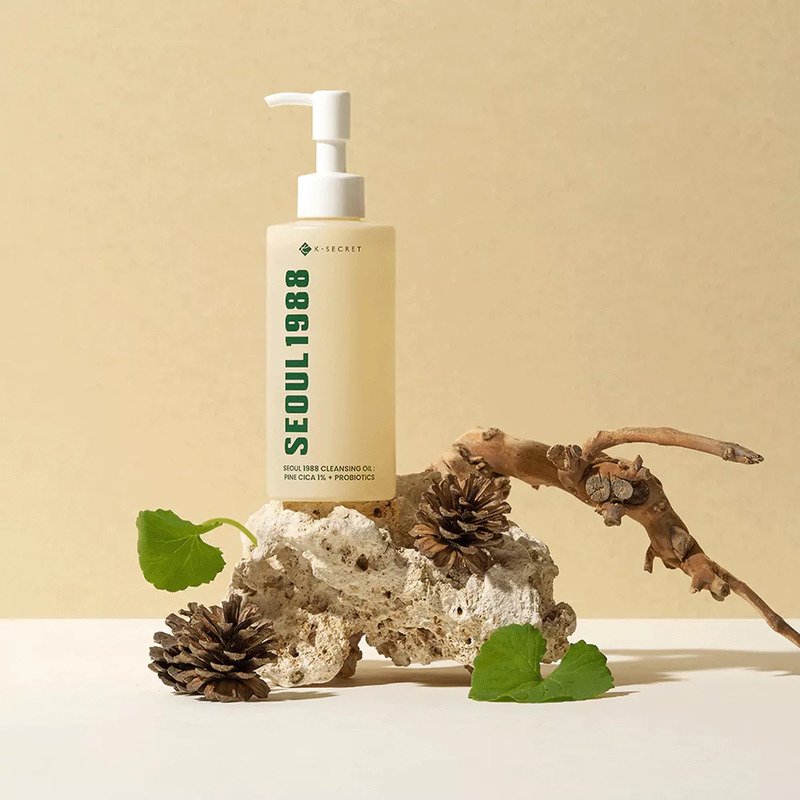 K-Secret Seoul 1988 Cleansing Oil: Pine Cica 1% + Probiotics – valomasis veido aliejus 1