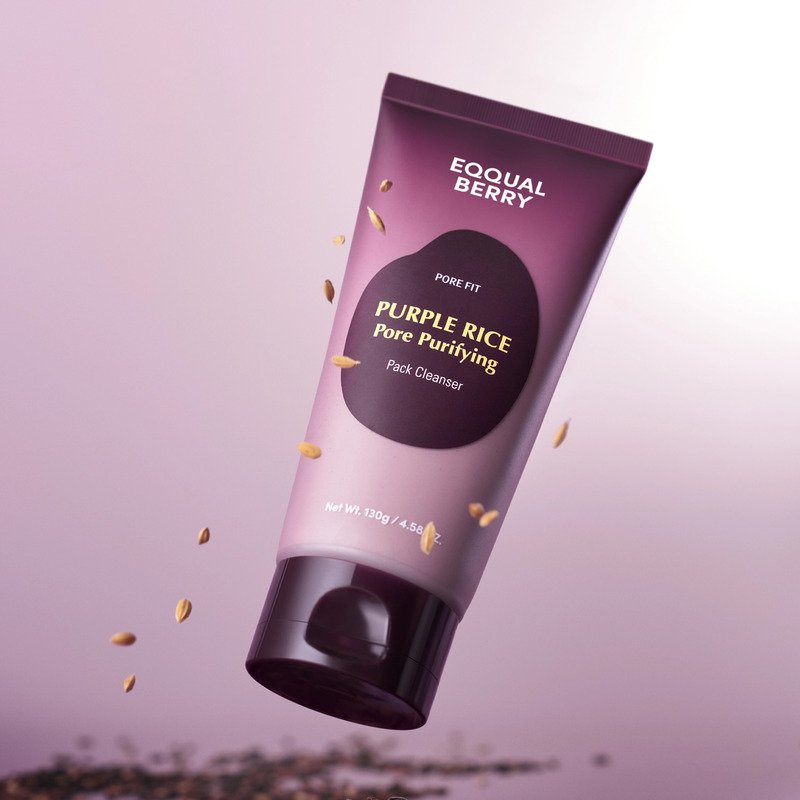 EQQUALBERRY Purple Rice Pore Purifying Pack Cleanser – valomasis veido prausiklis 1