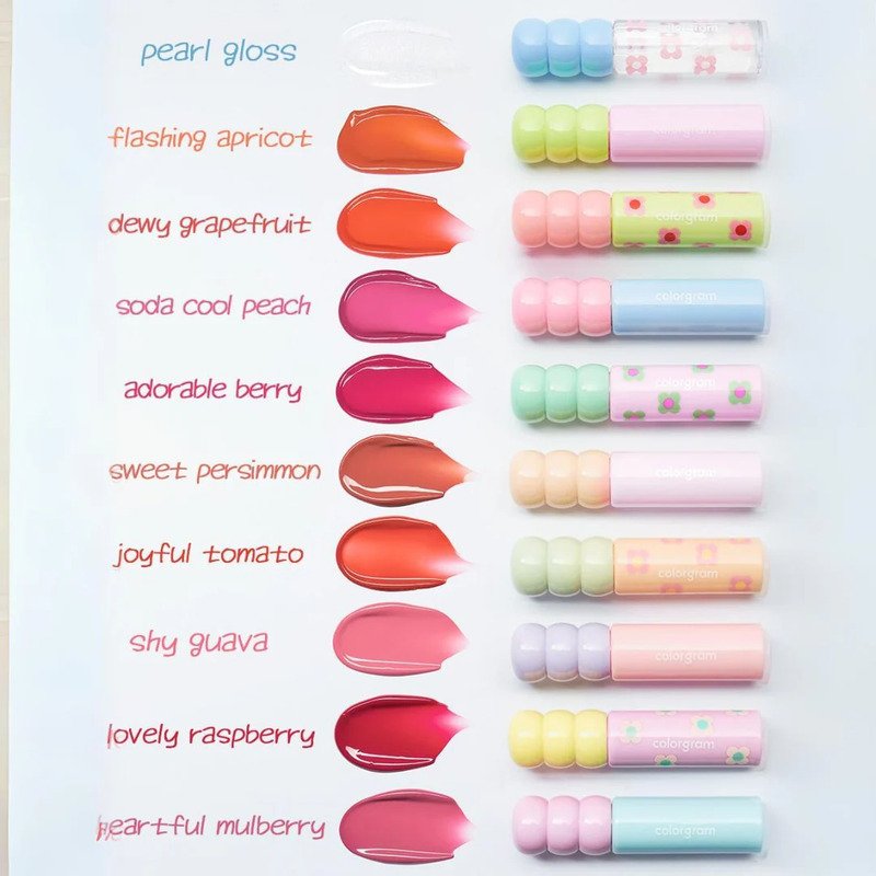 colorgram Fruity Glass Tint 18 Cherry Villain – lūpų tint'as 3