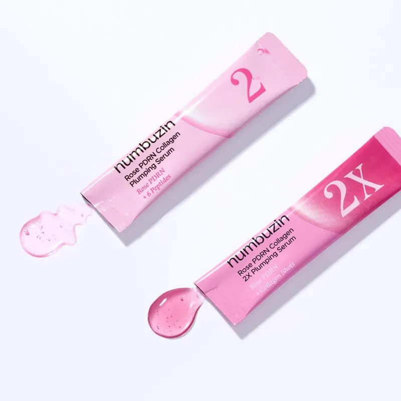 numbuzin No.2 Rose PDRN Collagen Plumping Serum DUO, 1.2ml. * 10 vnt. – serumų rinkinukas 1