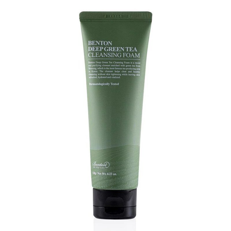 Benton Deep Green Tea Cleansing Foam – valomosios veido putos 