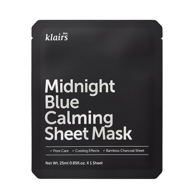 Klairs Midnight Blue Calming  Sheet Mask – veido kaukė