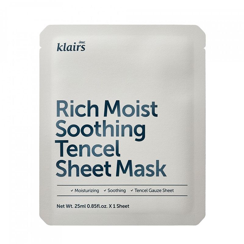 Klairs Rich Moist Soothing Tencel Sheet Mask – veido kaukė