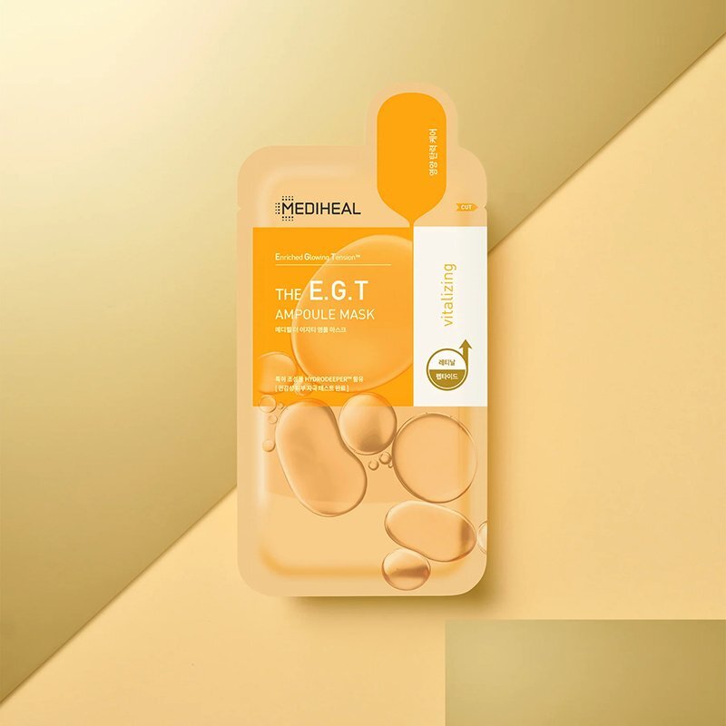 MEDIHEAL The E.G.T Nourishing Ampoule Mask – jauninamoji veido kaukė