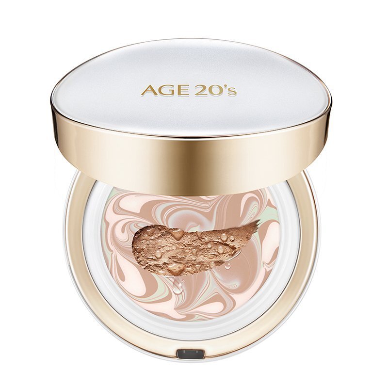 AGE20s Signature Essence Cover Pact Long Stay Plus Refill 23 – makiažo pagrindas su papildymu, 14 g.*2 (2024.06)