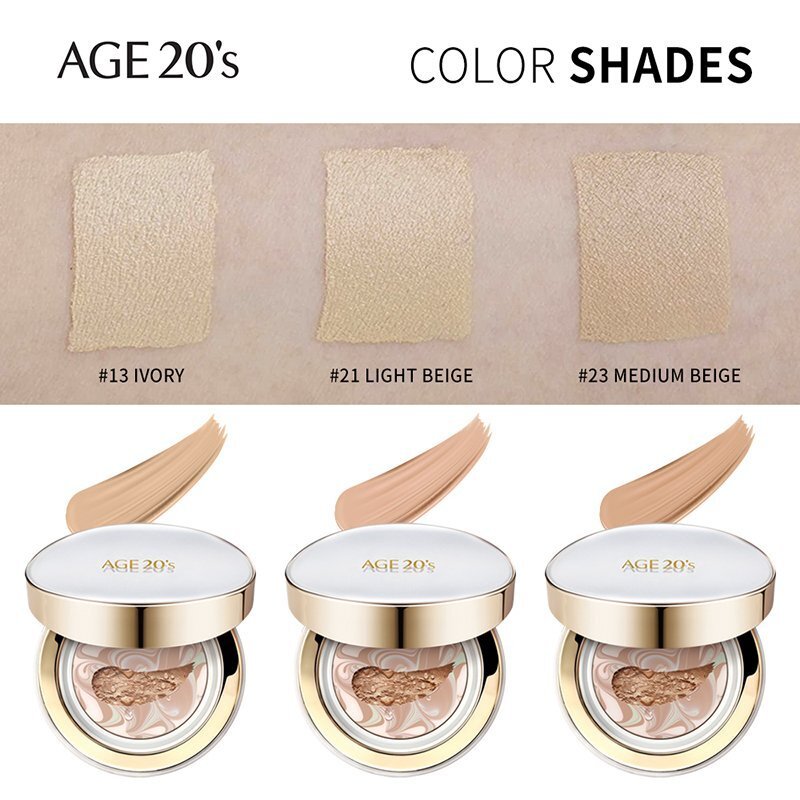 AGE20s Signature Essence Cover Pact Long Stay Plus Refill 21 – makiažo pagrindas su papildymu, 14 g.*2