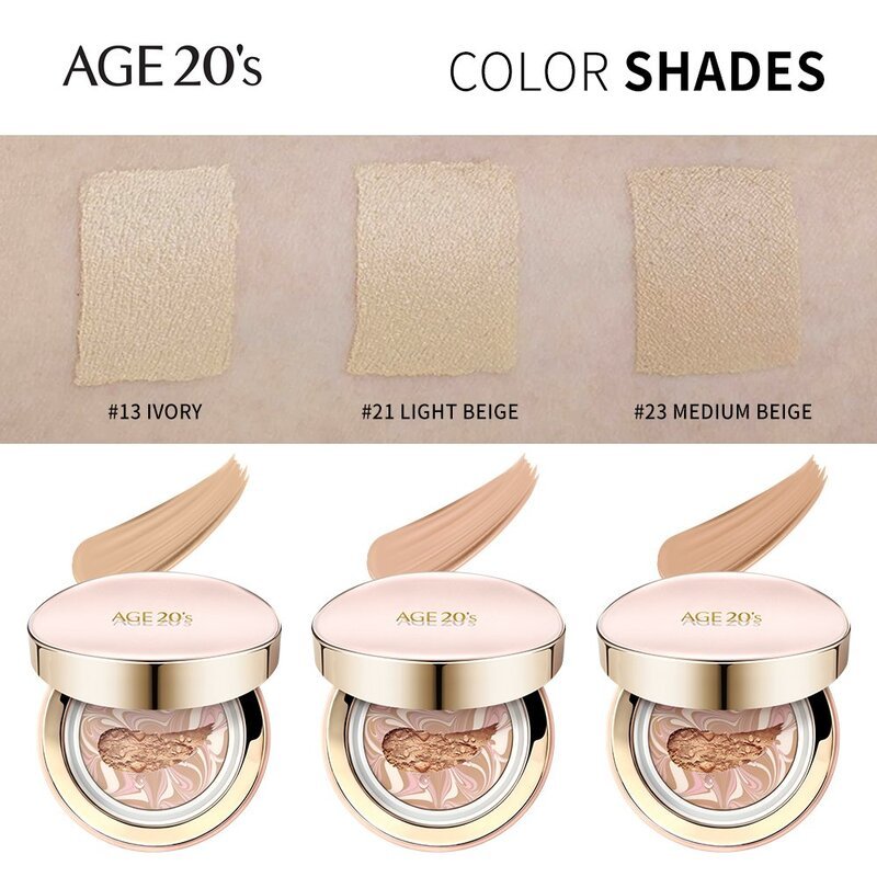 AGE20s Signature Essence Cover Pact Moisture Plus Refill 23 – makiažo pagrindas su papildymu, 14 g.*2