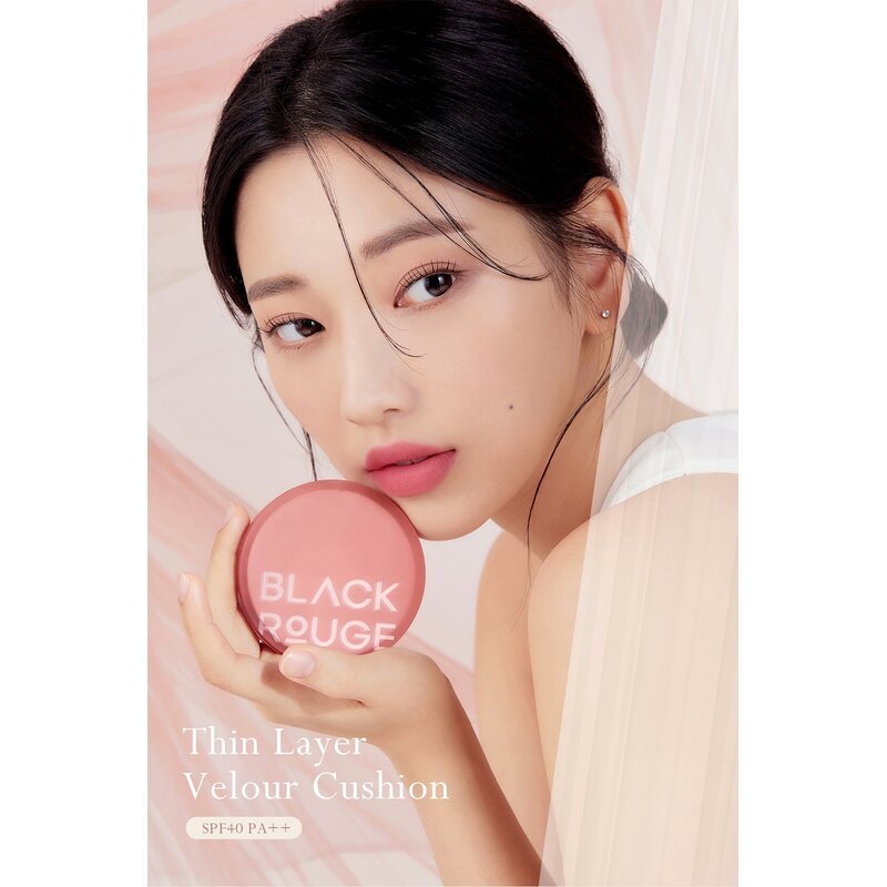 Black Rouge Thin Layer Velour Cushion SPF40/PA++ VC02 Vanilla – makiažo pagrindas