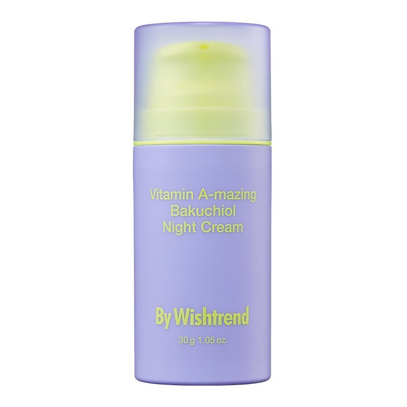 By Wishtrend Vitamin A-mazing Bakuchiol Night Cream – priešraukšlinis naktinis kremas su retinoliu