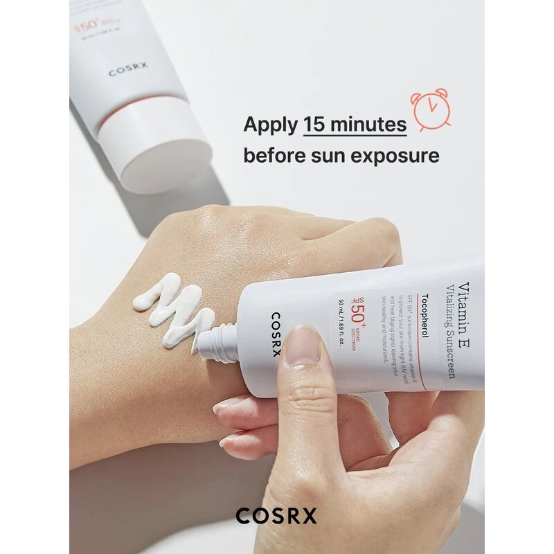 CosRX Vitamin E Vitalizing Sunscreen SPF 50+ – apsauginis kremas nuo saulės